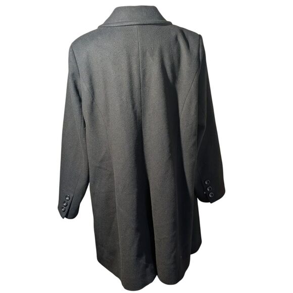 Kristen Blake Studio Collection Black Lambswool Blend Coat 18W Winter Overcoat - Picture 7 of 7